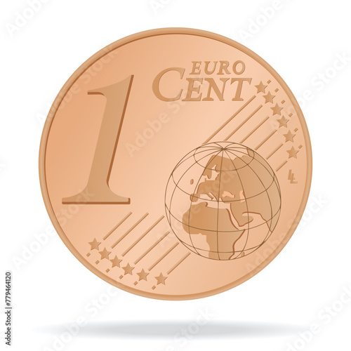 1 cent coin vector image