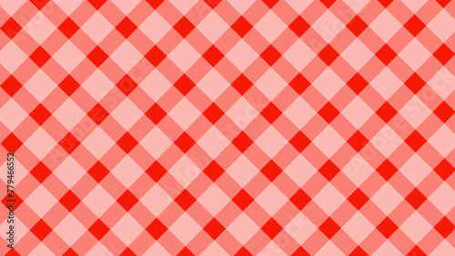 Red and white seamless pattern diagonal checkered background