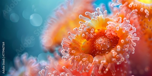 a close up macro photograph of sea sponge