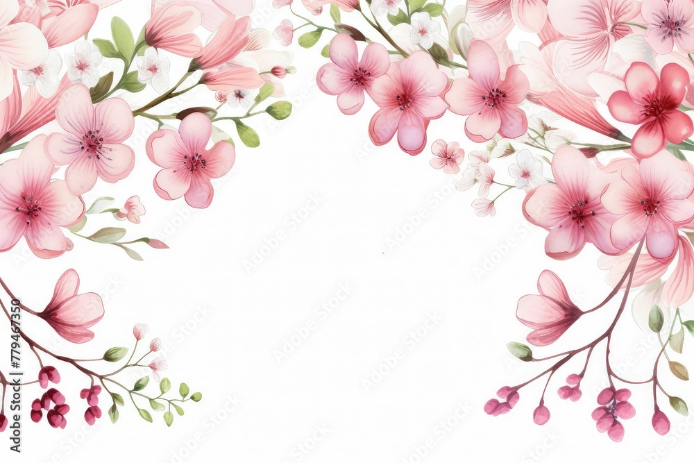 Watercolor bouvardia clipart with clusters of small pink and white flowers. flowers frame, botanical border, Illustration of branches of flower. Watercolor bouvardia clipart with clusters of small pink and white flowers. flowers frame, botanical border, Illustration of branches of flower.