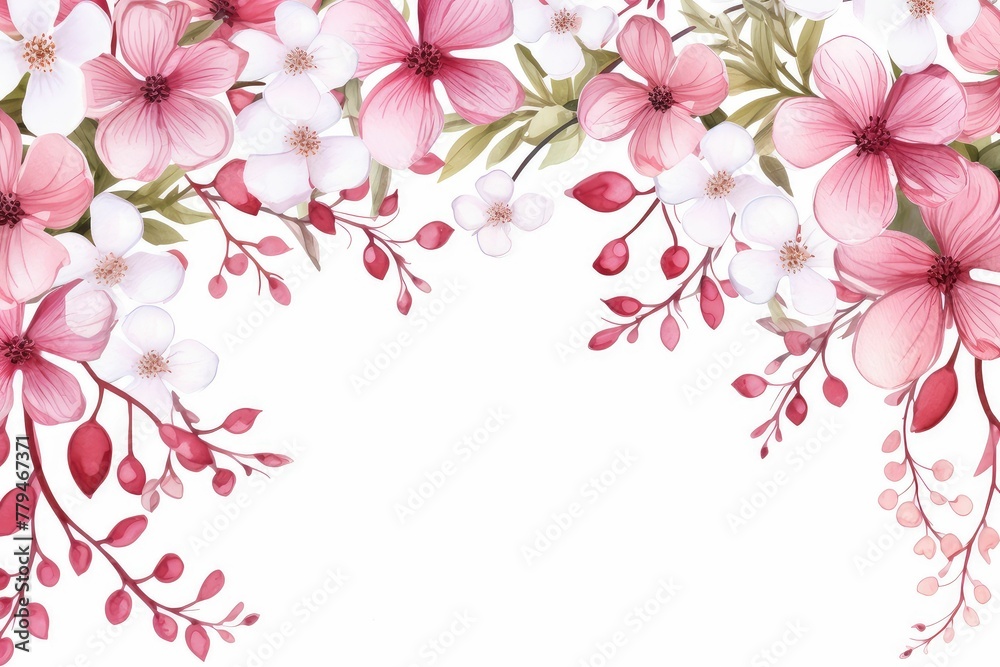 Watercolor bouvardia clipart with clusters of small pink and white flowers. flowers frame, botanical border, Illustration of branches of flower. Watercolor bouvardia clipart with clusters of small pink and white flowers. flowers frame, botanical border, Illustration of branches of flower.