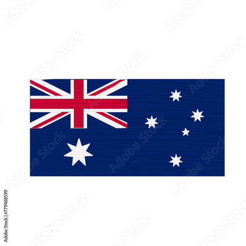 oilpaint style with Australia flag illustration