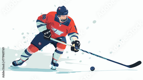 Sport. Hockey flat vector isolated on white background