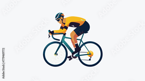 Fototapeta Naklejka Na Ścianę i Meble -  Sport cycling vector icon flat vector isolated on whit