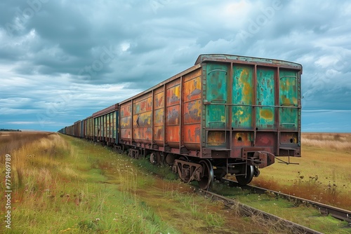 Old abandoned freight car