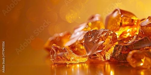 Close-up of amber resin