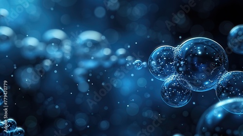 A dark-themed bubbles background with a simplistic feel, evoking a sense of mystery and tranquility.