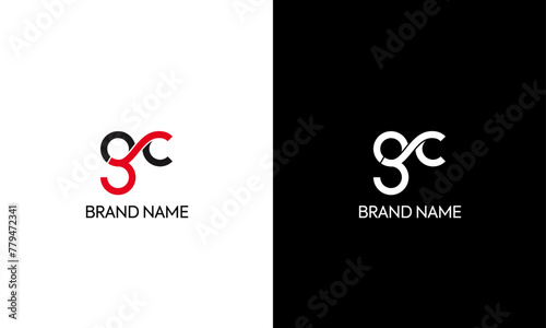GC logo letter design, CG logo monogram initials letter concept. GC icon logo design. CG elegant and Professional letter icon design on a black background. G C, CG, GC, png, 