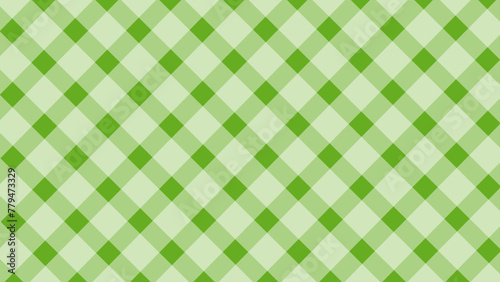Green and white seamless pattern diagonal checkered background