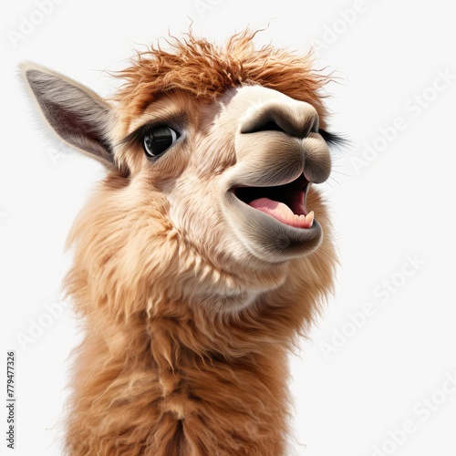 close up of a llama