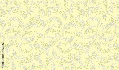 Vector Seamless Floral Pattern Illustration Horizontally Vertically Repeatable