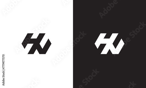 HV logo, monogram unique logo, black and white logo, premium elegant logo, letter HV Vector minimalist	 photo