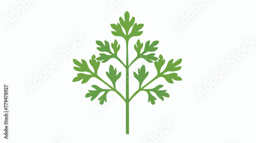 Parsley outline icon flat vector isolated on white background