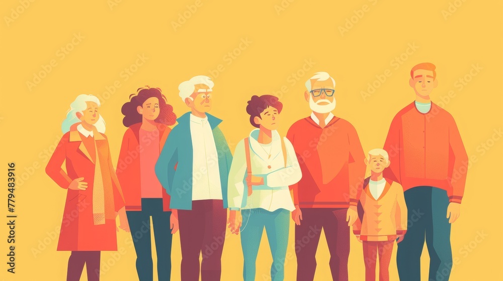 a simple image to convey the idea of intergenerational storytelling with people