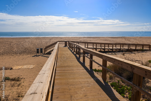 Boardwalk To Sandy Beach In Lagos, Portugal