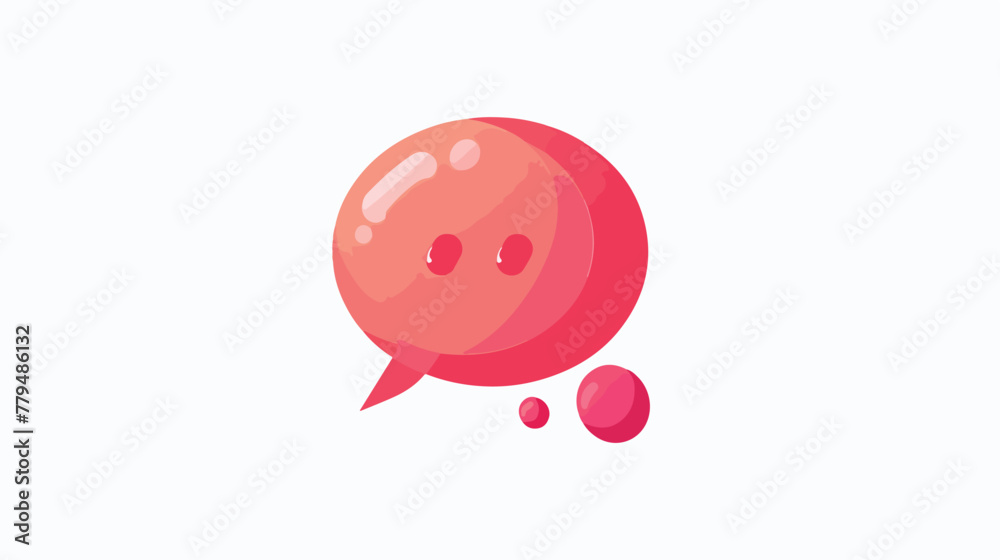 Message speech bubble vector Flat vector