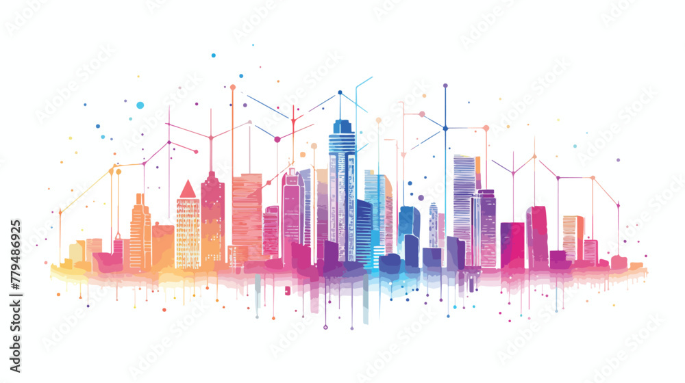 Smart city wireless communication network gradient