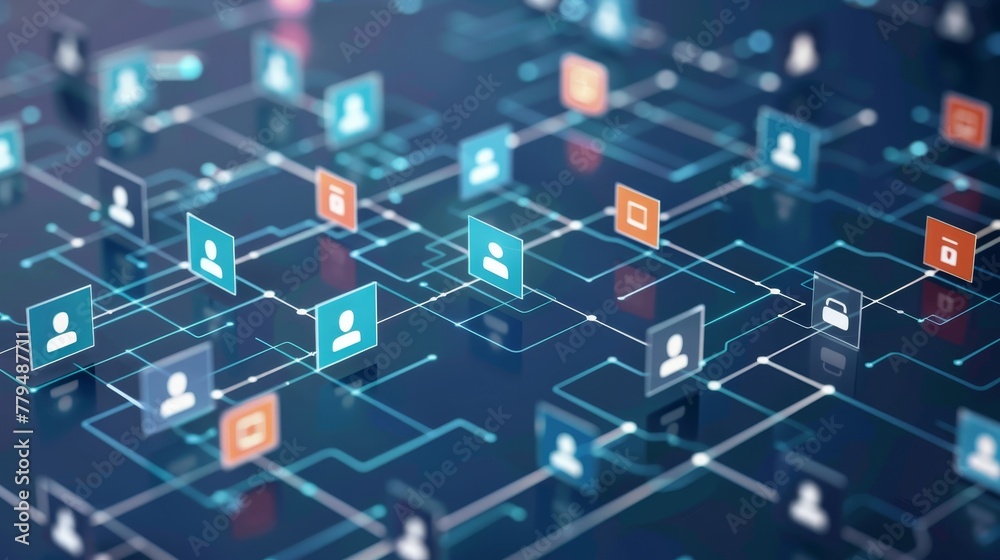 Connecting healthcare providers through a digital platform  AI generated illustration