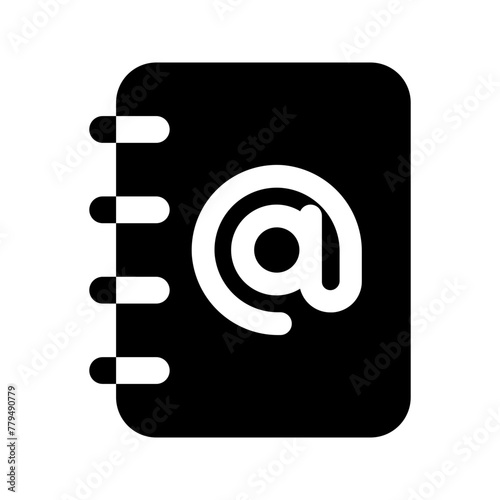 contact glyph icon