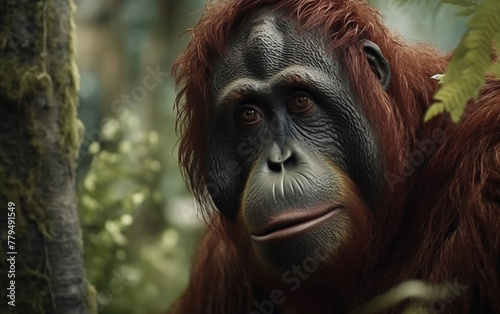 Orangutan in wildlife photo