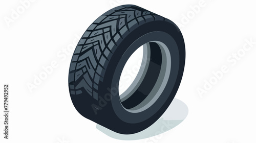 Tire fitting element icon. Flat illustration of Tire