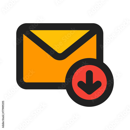 inbox line color icon