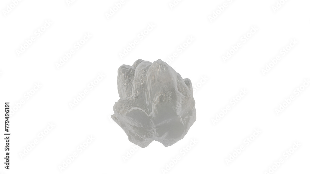 a crystal flower on a white background