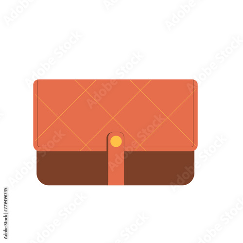 Wallet isolated on white background. Purse bag. Vector illustration.