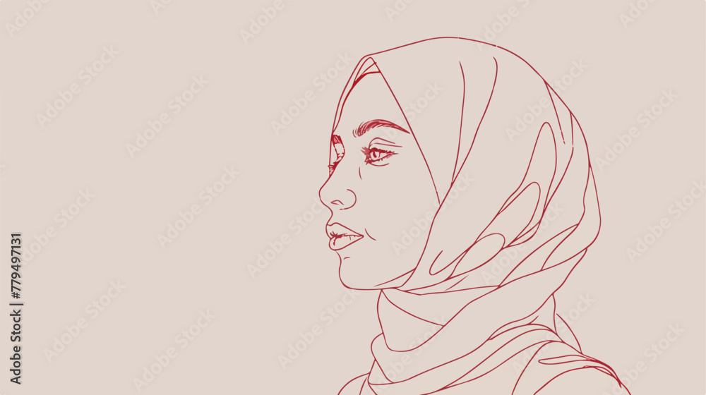 Vector illustration. One line drawing.