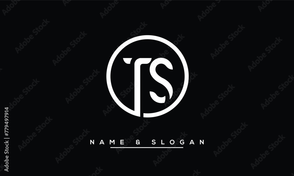 TS, ST, T, S Abstract Letters Logo Monogram TS, ST, T, S Abstract Letters Logo Monogram