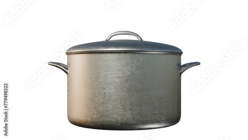 a large metal pot with a lid