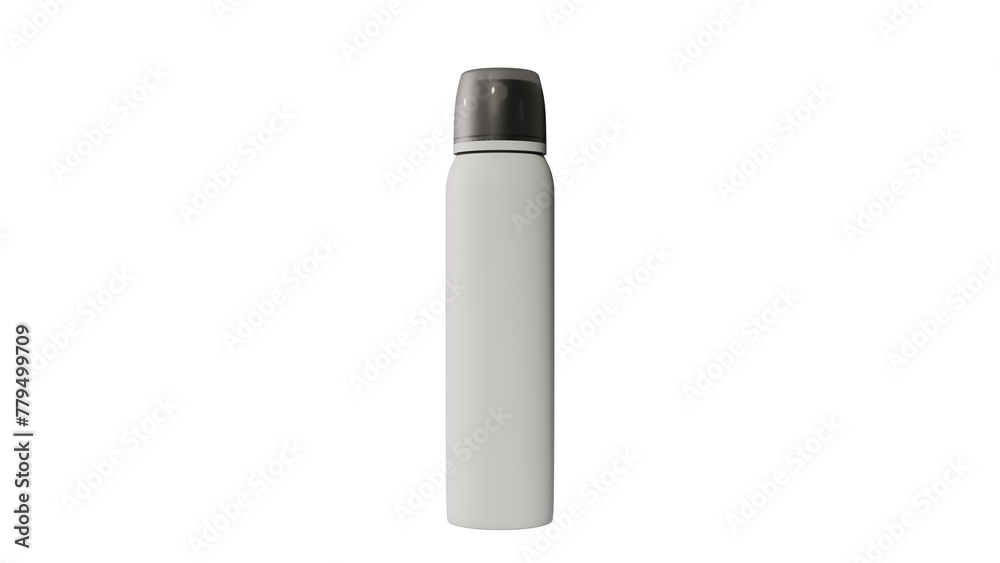 a white spray bottle with a black cap a white spray bottle with a black cap