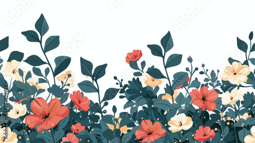 Vector vintage floral background flat vector isolated © Jasmin