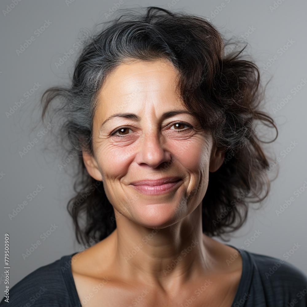 Portrait of happy positive aged woman on isolated background Portrait of happy positive aged woman on isolated background
