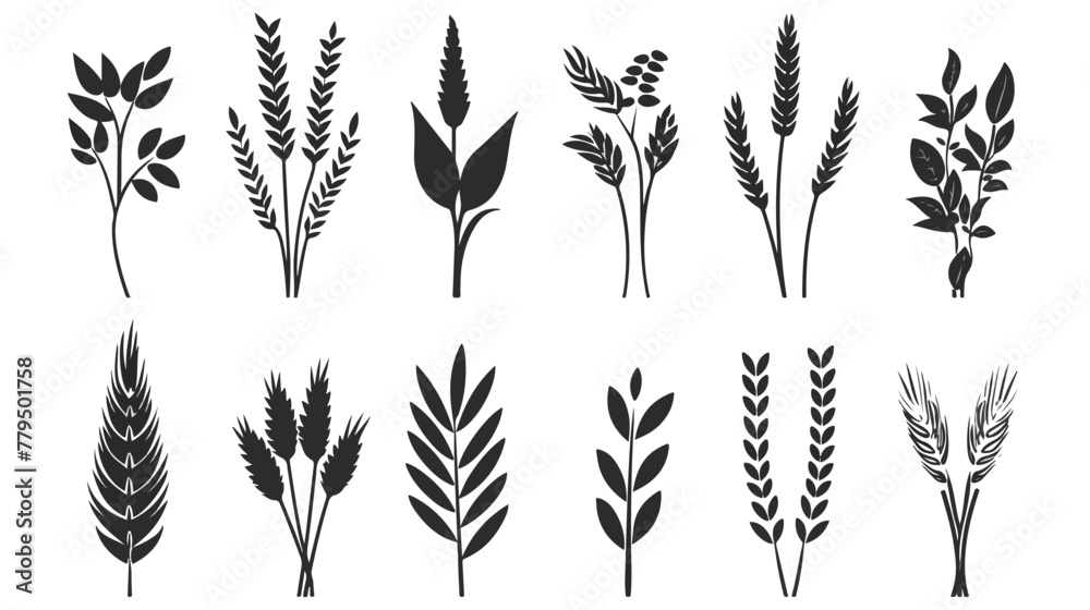 Fototapeta premium Wheat icon isolated sign symbol vector illustration -