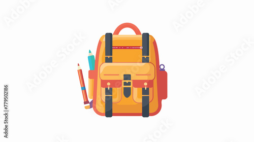 School bag vector icon.Cartoon vector icon isolated