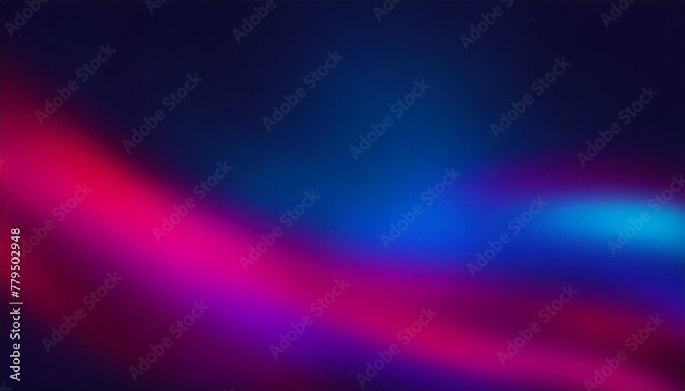 Defocused blue pink red ultraviolet radiance soft texture on dark black abstract empty space background.Neon blur arctic,north-polar glow. Color light overlay.Copy space.