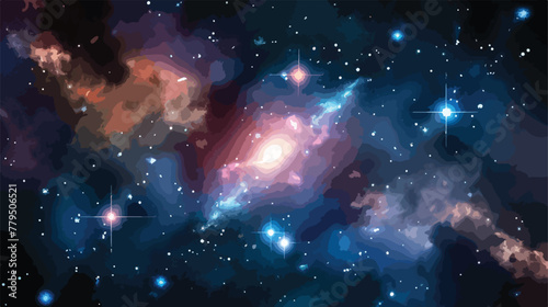 Stars dust and gas nebula in a far galaxy. Elements photo