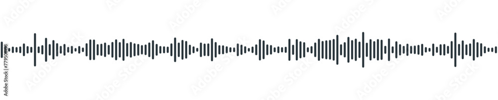 seamless sound waveform pattern for radio podcasts, music player, video editor, voise message in social media chats, voice assistant, recorder. vector illustration