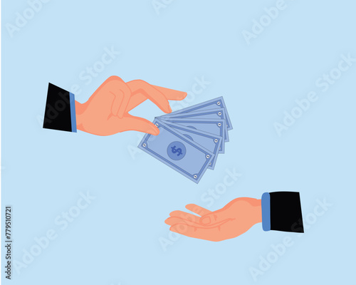 Business concept illustration. Vector illustration of money, finance, banking, profit, investment. Creative concept for web banner, social media banner, business presentation, marketing material