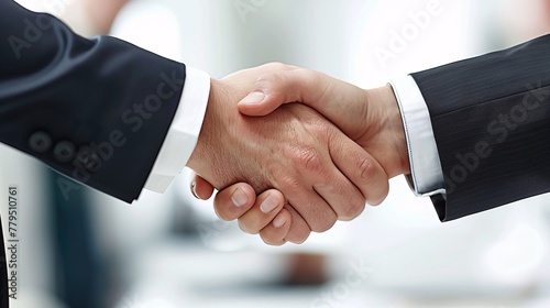 Businessman Shaking Hands in Successful Partnership Gesture