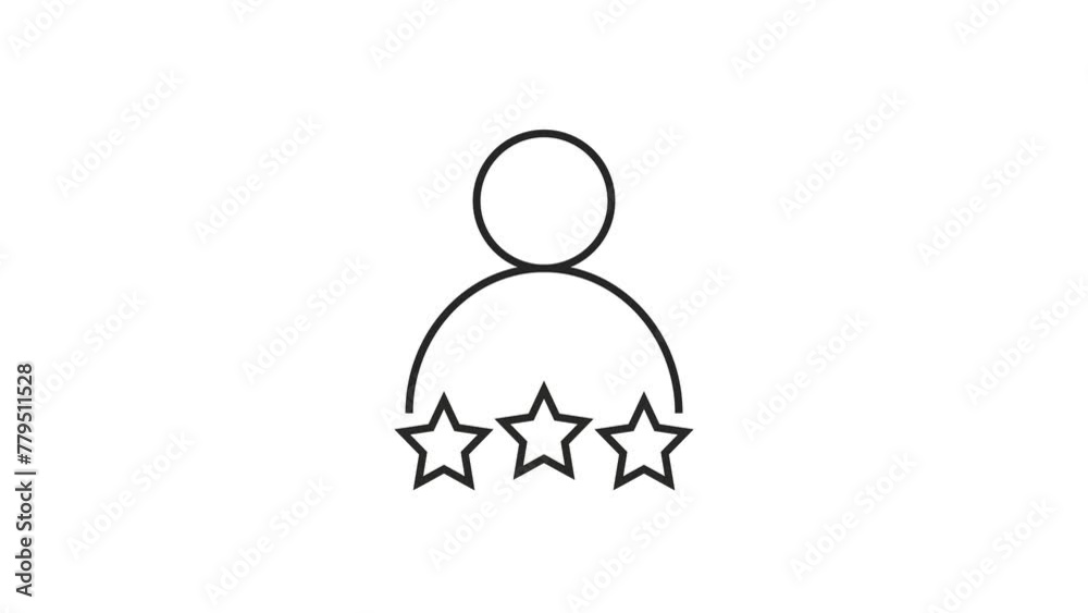 User outline icon animation. Motion graphic design. User outline icon animation. Motion graphic design.