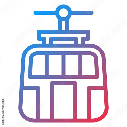 Vector Design Tramcar Icon Style