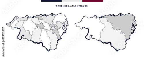 Département des Pyrenees-Atlantiques - Nouvelle-Aquitaine (France)