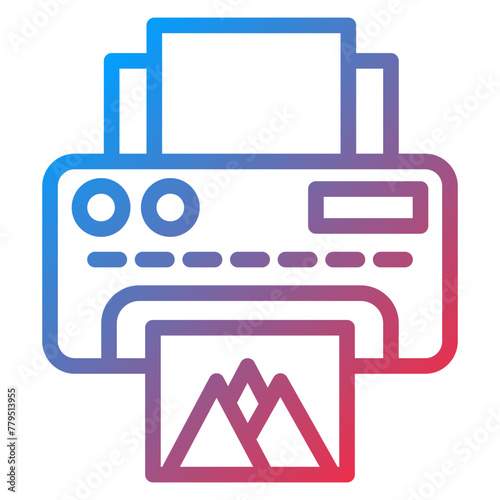 Vector Design Printer Icon Style