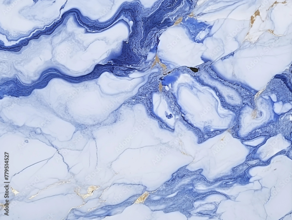 Winter theme marble texture in white and blue