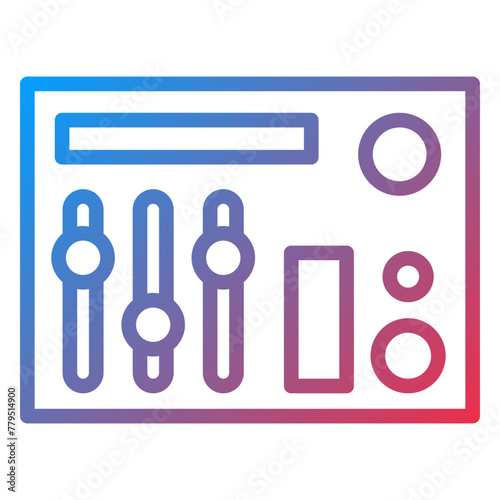 Vector Design Audio Mixing Icon Style