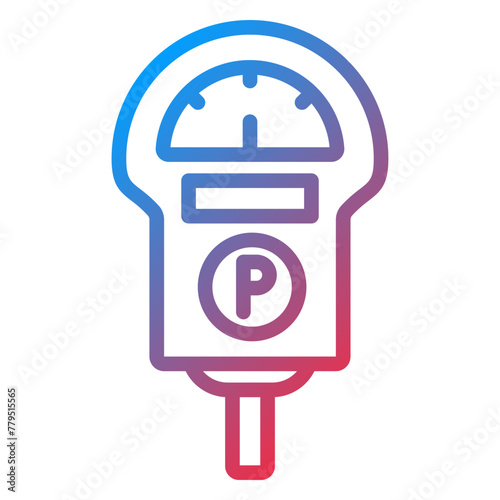 Vector Design Parking Meter Icon Style