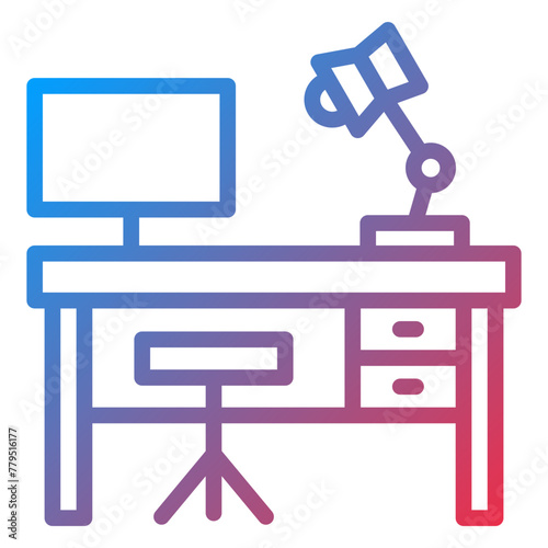 Vector Design Work Table Icon Style