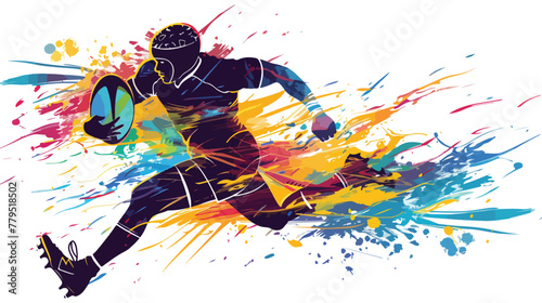 Vector illustration of rugby abstract background design